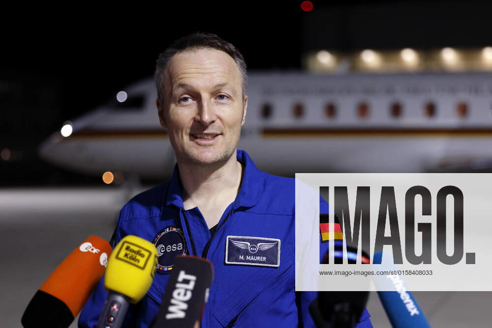 German astronaut Matthias Maurer returns to Germany after his mission on the International Space Station ISS The astronaut of the European Space Agency ESA was the twelfth German in the cosmos Early Saturday morning, his plane landed in the military section of Cologne Bonn Airport Cologne, 07 05 2022 NRW Germany