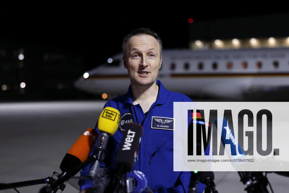 German astronaut Matthias Maurer returns to Germany after his mission on the International Space Station ISS The astronaut of the European Space Agency ESA was the twelfth German in the cosmos Early Saturday morning, his plane landed in the military section of Cologne Bonn Airport Cologne, 07 05 2022 NRW Germany