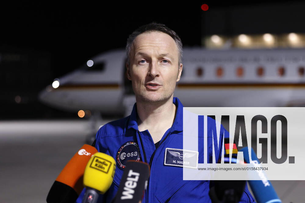 German astronaut Matthias Maurer returns to Germany after his mission on the International Space Station ISS The astronaut of the European Space Agency ESA was the twelfth German in the cosmos Early Saturday morning, his plane landed in the military section of Cologne Bonn Airport Cologne, 07 05 2022 NRW Germany