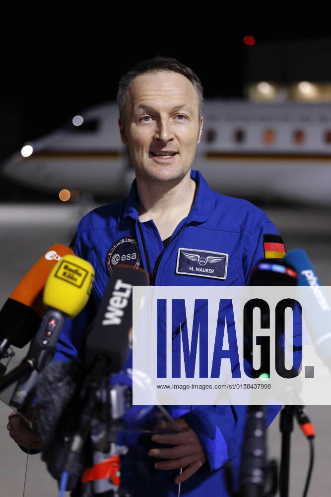 German astronaut Matthias Maurer returns to Germany after his mission on the International Space Station ISS The astronaut of the European Space Agency ESA was the twelfth German in the cosmos Early Saturday morning, his plane landed in the military section of Cologne Bonn Airport Cologne, 07 05 2022 NRW Germany