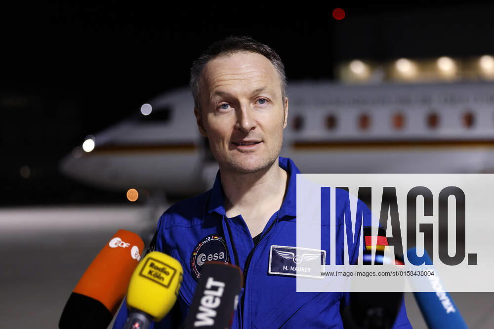 German astronaut Matthias Maurer returns to Germany after his mission on the International Space Station ISS The astronaut of the European Space Agency ESA was the twelfth German in the cosmos Early Saturday morning, his plane landed in the military section of Cologne Bonn Airport Cologne, 07 05 2022 NRW Germany
