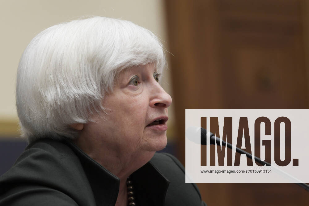 Secretary of the Treasury Janet Yellen testifies before the House Financial Services Full Committee during a hearing about The Annual Report of the Financial Stability Oversight Council at Rayburn HOB Capitol Hill in Washington DC, USA. Washington United States - ZUMAs197 20220512_zaa_s197_157