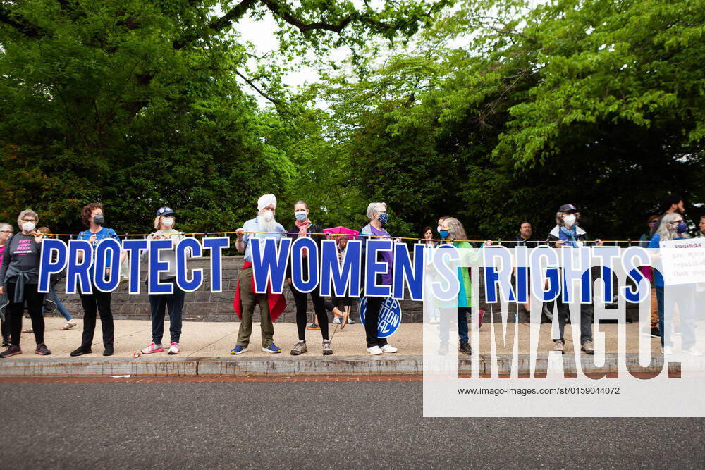 Bans Off Our Bodies march for reproductive rights in Washington, DC Pro-choice protesters at the flagship event of a nationwide day of protest for reproductive rights call for the protection of women s rights. Hosts Planned Parenthood and the Women s March organized the numerous demonstrations in a response to the leaked draft opinion by the Supreme Court that will overturn the right to abortion established by Roe v. Wade. Millions of Americans attending the event demanded that the rights to bodily autonomy and reproductive decisions remain in the hands of each individual. Washington DC United States