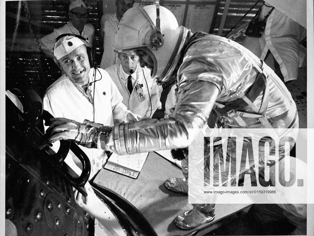Astronaut L.Gordon Cooper climbed into the Mercury spacecraft (May 15,1963) At Cap Canaveral(Fla),Astronaut L.Gordon Cooper climbed into the Mercury spacecraft Faith 7 . (May 15,1963)