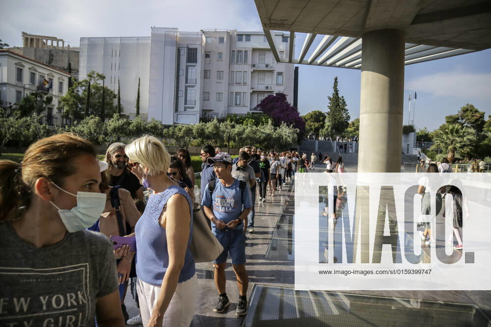 Tourists and locals visit the Acropolis Museum in Athens during International Museum Day Long queues can be seen at the entrance, as tourists and locals visit the Acropolis Museum in Athens and enjoy free entrance as part of the celebrations on International Museum Day. Athens Greece