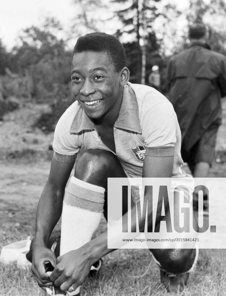 Fussball WM 1958 in Schweden. Pele (Bras.) im Trainingsquartier HM