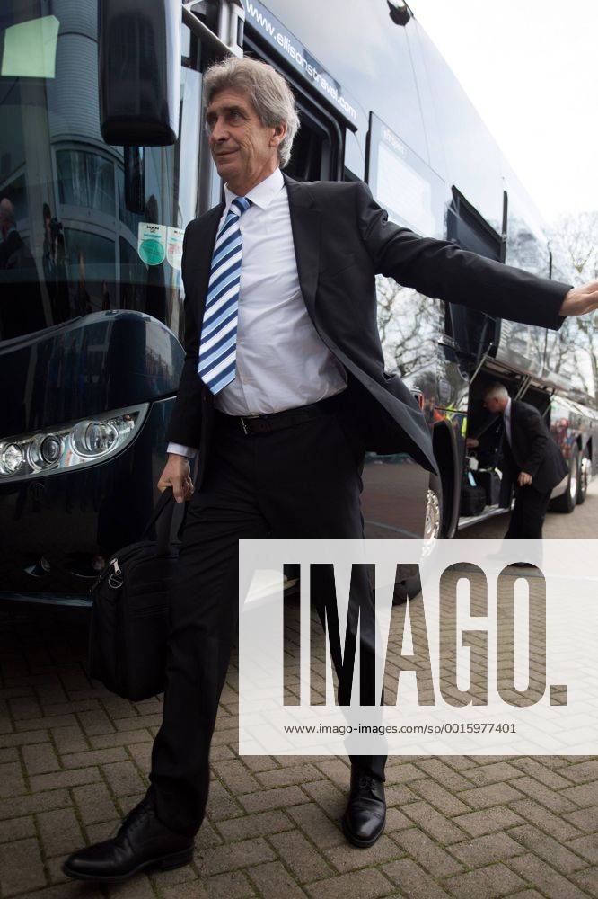 Manuel Pellegrini, manager of Manchester City arrives at the KC Stadium - Barclays Premier League - Hull vs. Manchester City - KC Stadium - Hull - England - 15th March 2014 - Picture Philip Oldham Sportimage .