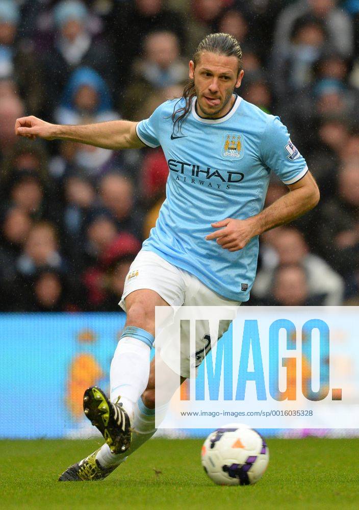 Martin Demichelis of Manchester City - Barclays Premier League - Manchester City vs Fulham - Etihad Stadium - Manchester - England - 22nd March 2014 - Pic Simon Bellis Sportimage .