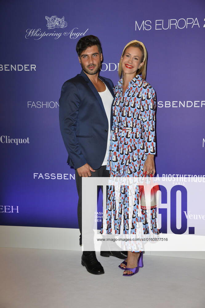 Wolke Hegenbarth with partner Oliver Vaid Fashion2Night on the MS EUROPA 2 ship Hamburg 10 June 2022