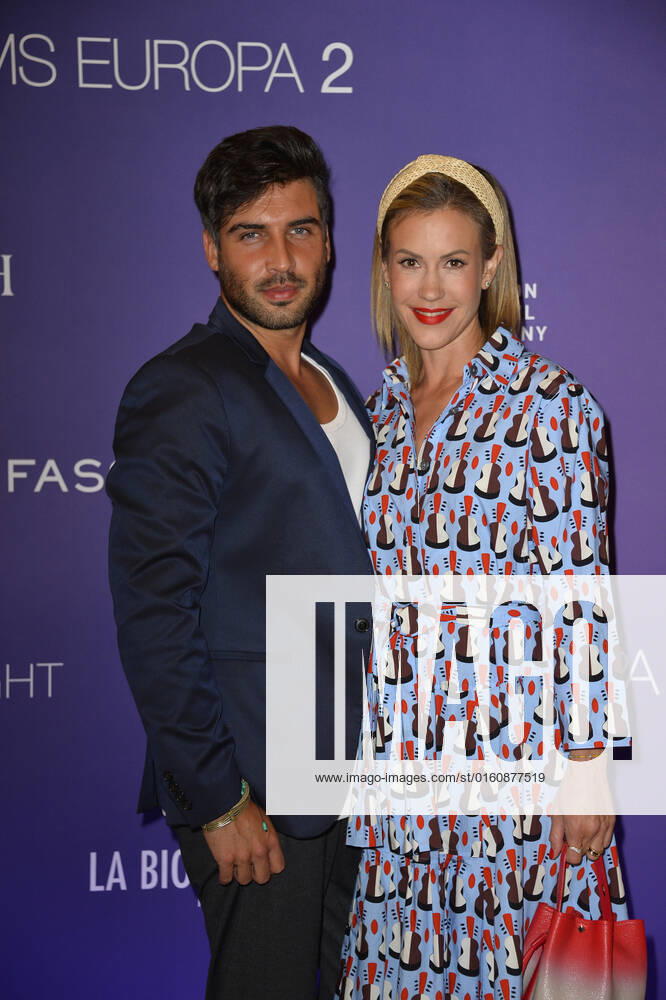 Wolke Hegenbarth with partner Oliver Vaid Fashion2Night on the MS EUROPA 2 ship Hamburg 10 June 2022