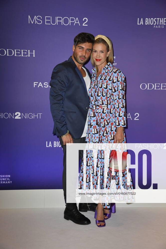 Wolke Hegenbarth with partner Oliver Vaid Fashion2Night on the MS EUROPA 2 ship Hamburg 10 June 2022