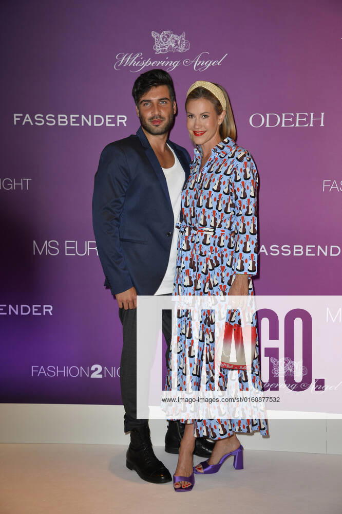 Wolke Hegenbarth with partner Oliver Vaid Fashion2Night on the MS EUROPA 2 ship Hamburg 10 June 2022