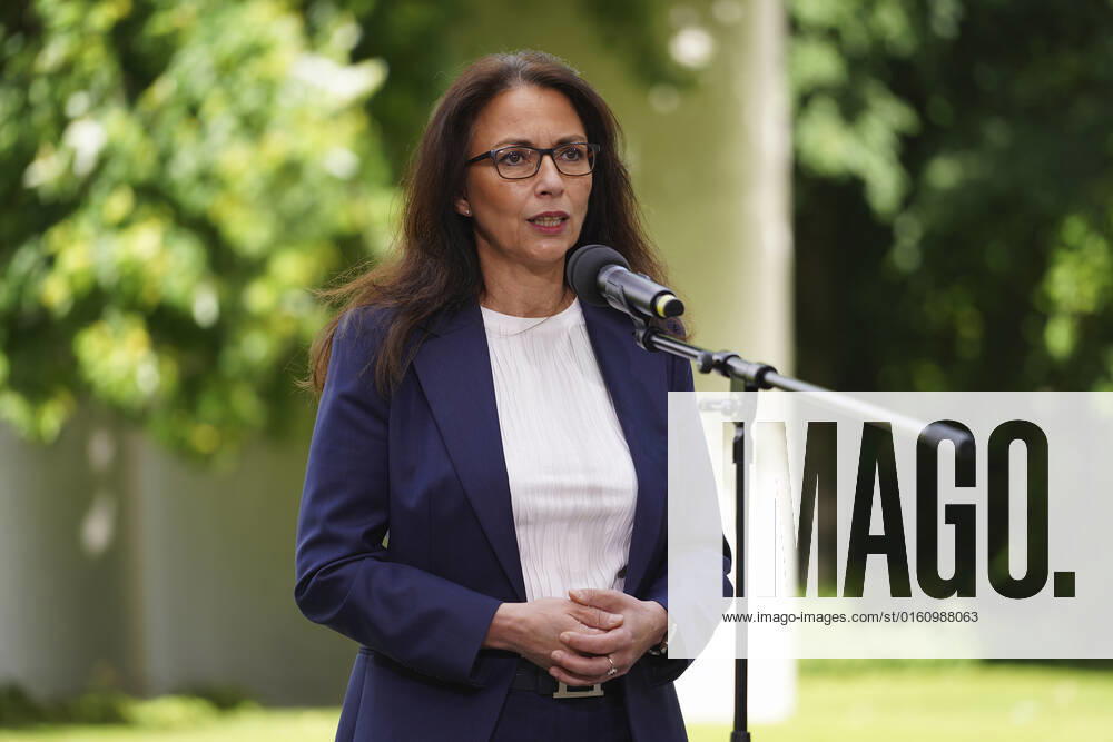 Yasmin Fahimi, Chairwoman of the German Trade Union Confederation 14 6 2022 Kick-off statement for the Alliance for Transformation meeting at the Federal Chancellery in Berlin Berlin Federal Chancellery Berlin GER