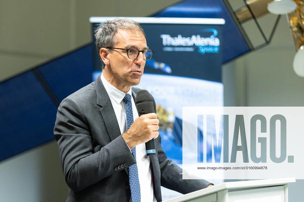 Thales Belgium CEO Alain Quevrin pictured during a visit to Thales Alenia Space, in Mont-sur-Marchienne, Charleroi, Tuesday 14 June 2022. The management of Thales Alenia Space will discuss the promising Newspace themes of the satellite sector: electric propulsion, digitalization of satellites for greater flexibility of missions, constellations and sustainability of space. In a context of accelerating innovation, it will discuss its Open Innovation approach with the ecosystem of startups, SMEs and research laboratories, particularly at local and European level. JAMESxARTHURxGEKIERE 36358366
