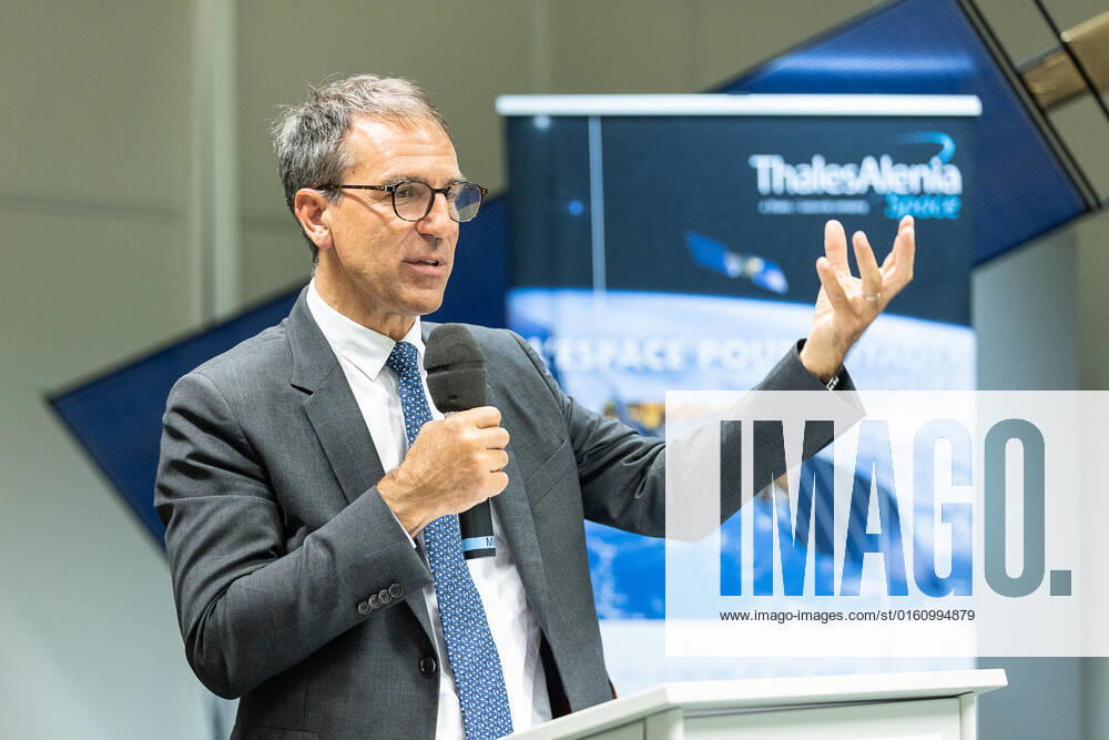 Thales Belgium CEO Alain Quevrin pictured during a visit to Thales Alenia Space, in Mont-sur-Marchienne, Charleroi, Tuesday 14 June 2022. The management of Thales Alenia Space will discuss the promising Newspace themes of the satellite sector: electric propulsion, digitalization of satellites for greater flexibility of missions, constellations and sustainability of space. In a context of accelerating innovation, it will discuss its Open Innovation approach with the ecosystem of startups, SMEs and research laboratories, particularly at local and European level. JAMESxARTHURxGEKIERE 36358367