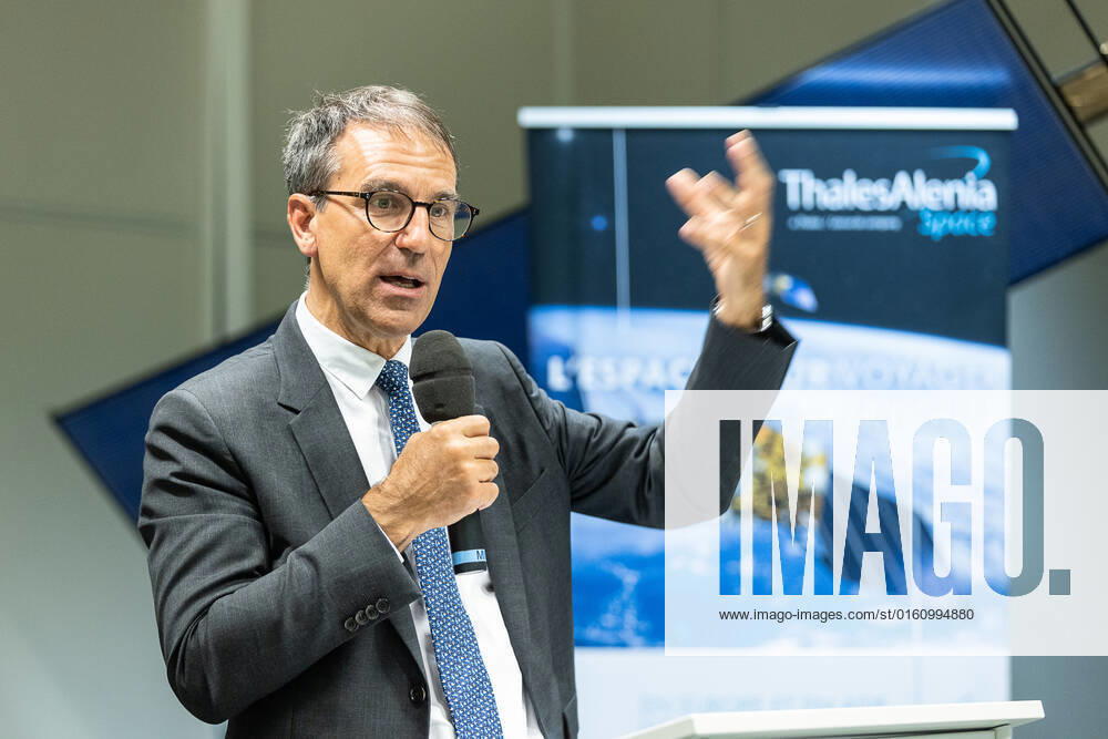 Thales Belgium CEO Alain Quevrin pictured during a visit to Thales Alenia Space, in Mont-sur-Marchienne, Charleroi, Tuesday 14 June 2022. The management of Thales Alenia Space will discuss the promising Newspace themes of the satellite sector: electric propulsion, digitalization of satellites for greater flexibility of missions, constellations and sustainability of space. In a context of accelerating innovation, it will discuss its Open Innovation approach with the ecosystem of startups, SMEs and research laboratories, particularly at local and European level. JAMESxARTHURxGEKIERE 36358368
