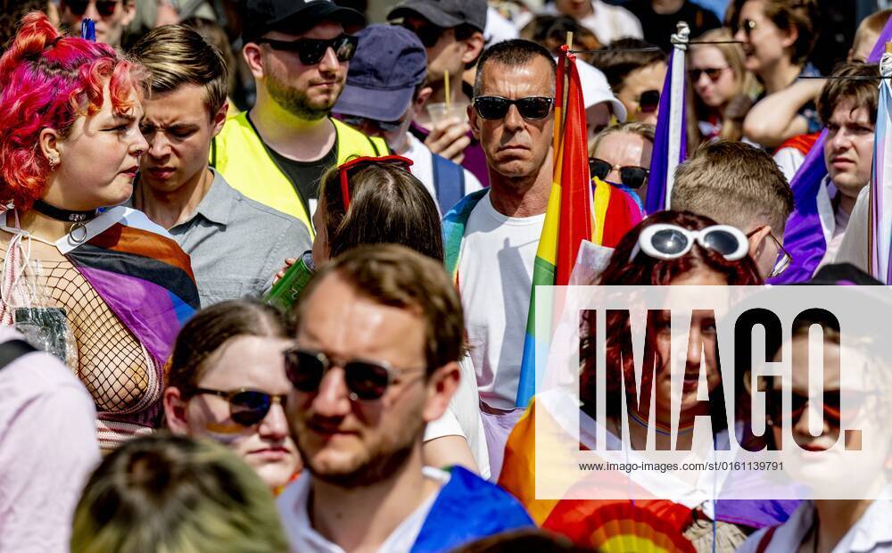 2022 06 18 11 43 52 ROTTERDAM The Pride March traditionally moves through the city during Pink Saturday This year s event will be held in Rotterdam with a march, information market and performances that reflect on the emancipation of the LGBTQ community ANP ROBIN UTRECHT netherlands out belgium out