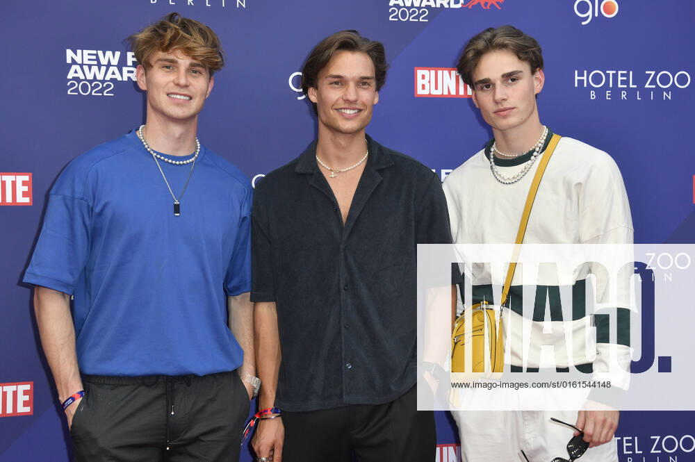 Phil Soda, Arne Carlos Böttcher and Niclas Kurstedt at the Bunte New Faces Awards Film 2022 at the Delphi Filmpalast Berlin, 23 06 2022 Foto:xN.xKubelkax xFuturexImage