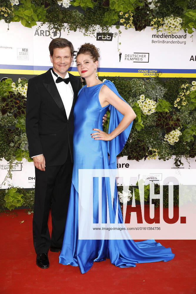 Benjamin Herrmann and Caroline Rosales arriving for the German Film Award ceremony on 24 06 2022 in Berlin German Film Award 2022 in Berlin Arrival Red Carpet