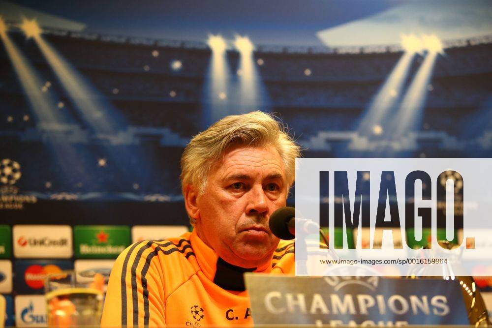 Montag 07.04.2014, Saison 2013 2014, UEFA Champions League, Pressekonferenz im Presseraum des Dortmunder Signal Iduna Parks vor dem Spiel zwischen dem BVB Borussia Dortmund und Real Madrid CF, Viertelfinale Rückspiel, Trainer Carlo Ancelotti (Real Madrid)