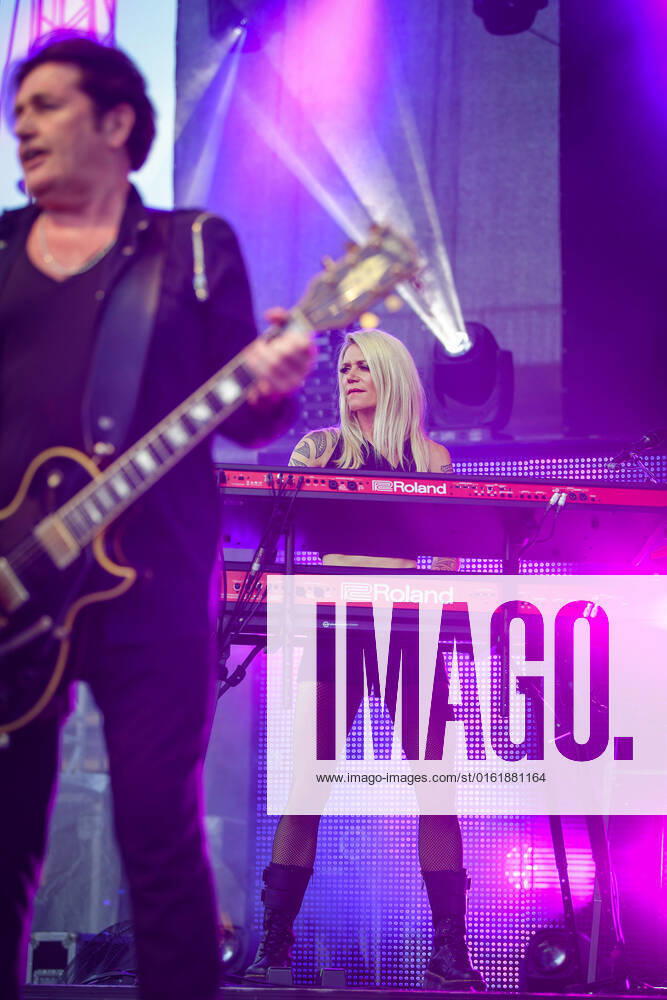 Scottish band Simple Minds performs in Zagreb Berenice Scott of Scottish rock band Simple Minds performs during a concert at SRC Salata, in Zagreb, Craotia, on June 30, 2022. JosipxRegovic PIXSELL