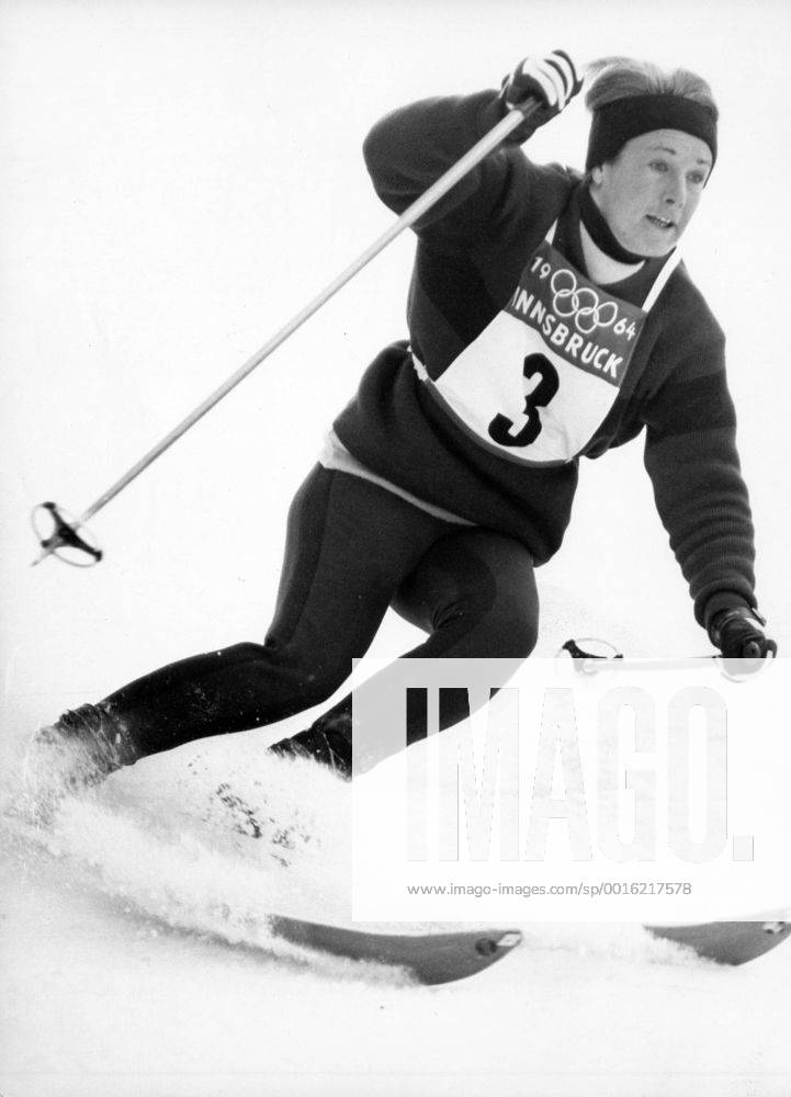 Olympische Winterspiele in Innsbruck, Ski Alpin, Slalom der Frauen: Heidi Biebl (Deutschland)