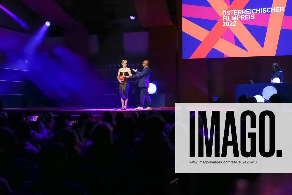 Grafenegg Lower Austria, Austrian Film Award 2022, award gala d Academy of Austrian Film in the picture Verena Altenberger, Arash T Riahi, a d stage, Austrian Film Award 2022.
