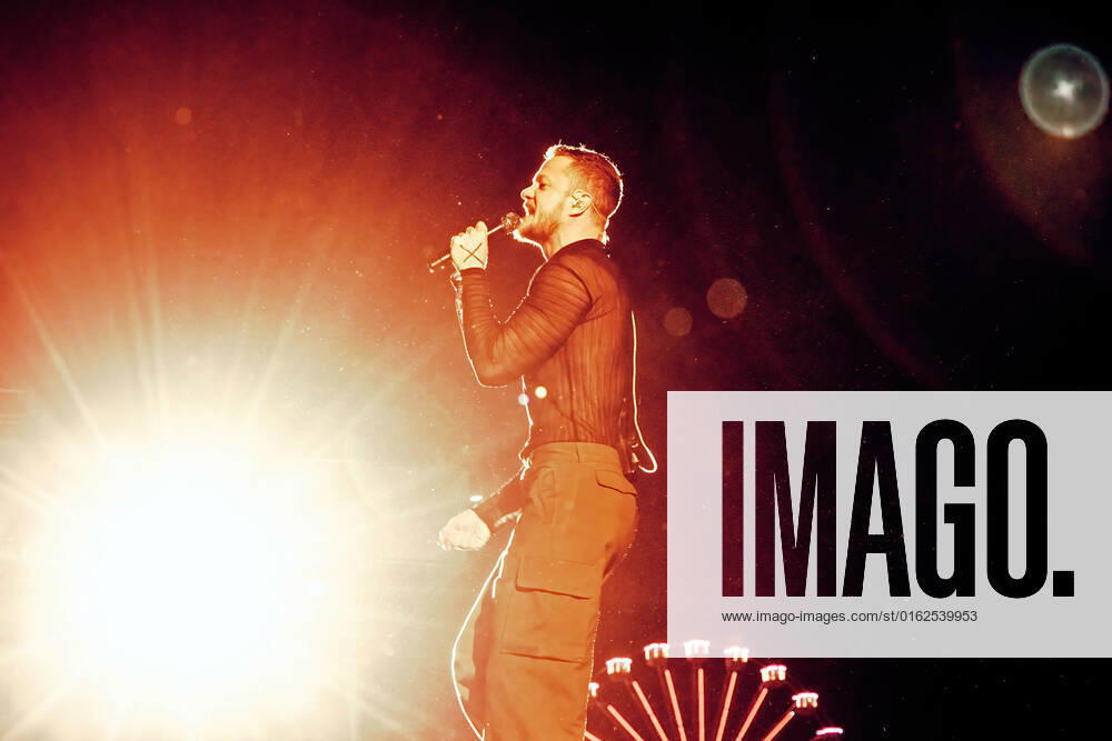 Dan Reynolds of Imagine Dragons performs on stage at MadCool in Ifema, Madrid. Madrid Spain - ZUMAs197 20220708_zaa_s197_048