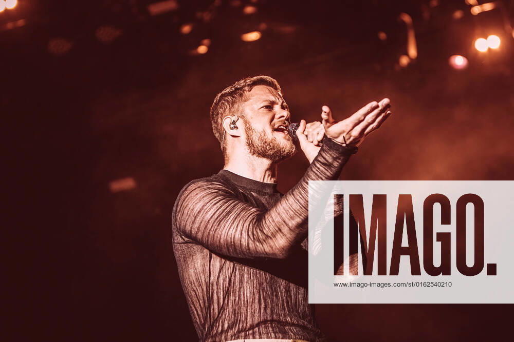 Dan Reynolds of Imagine Dragons performs on stage at MadCool in Ifema, Madrid. Madrid Spain - ZUMAs197 20220707_zaa_s197_374