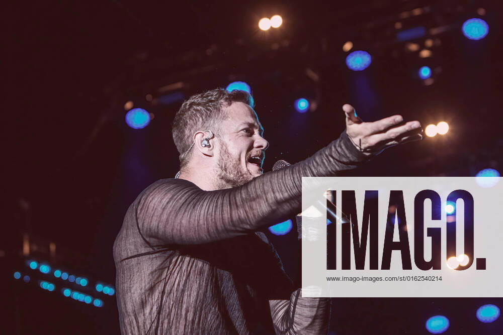 Dan Reynolds of Imagine Dragons performs on stage at MadCool in Ifema, Madrid. Madrid Spain - ZUMAs197 20220708_zaa_s197_053