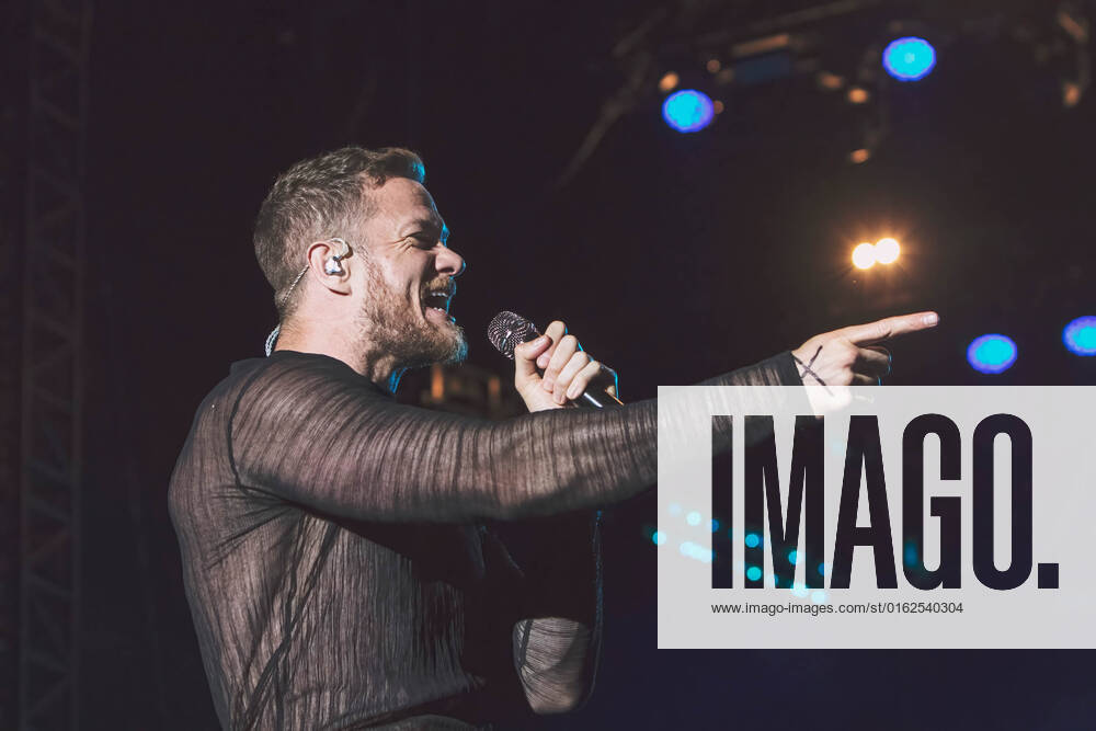 Dan Reynolds of Imagine Dragons performs on stage at MadCool in Ifema, Madrid. Madrid Spain - ZUMAs197 20220708_zaa_s197_054