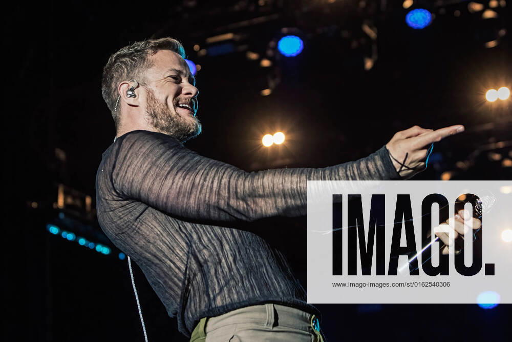 Dan Reynolds of Imagine Dragons performs on stage at MadCool in Ifema, Madrid. Madrid Spain - ZUMAs197 20220708_zaa_s197_055
