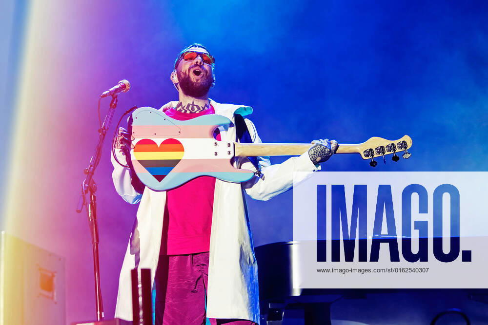 Ben McKee of Imagine Dragons performs on stage at MadCool in Ifema, Madrid. Madrid Spain - ZUMAs197 20220708_zaa_s197_056