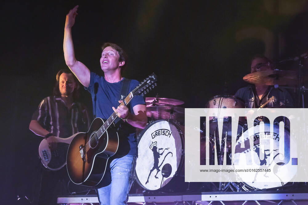 English singer, songwriter, musician, and former reconnaissance officer in the lifeguards regiment of the British Army, James Hillier Blunt, professionally known as James Blunt, performs live on stage at Cornbury Festival. Great Tew United Kingdom - ZUMAs197 20220708_zaa_s197_332