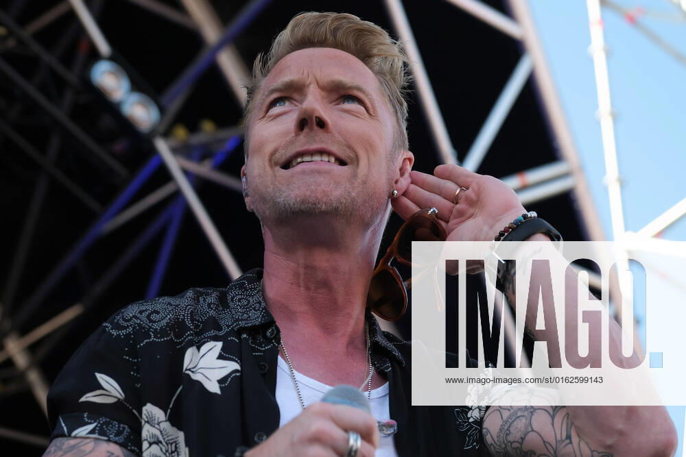Irish-born singer, songwriter, television presenter, and host of the Magic Radio breakfast show, Ronan Patrick John Keating, former member of boy band Boyzone performing live at Cornbury Festival. Great Tew United Kingdom - ZUMAs197 20220710_zaa_s197_288