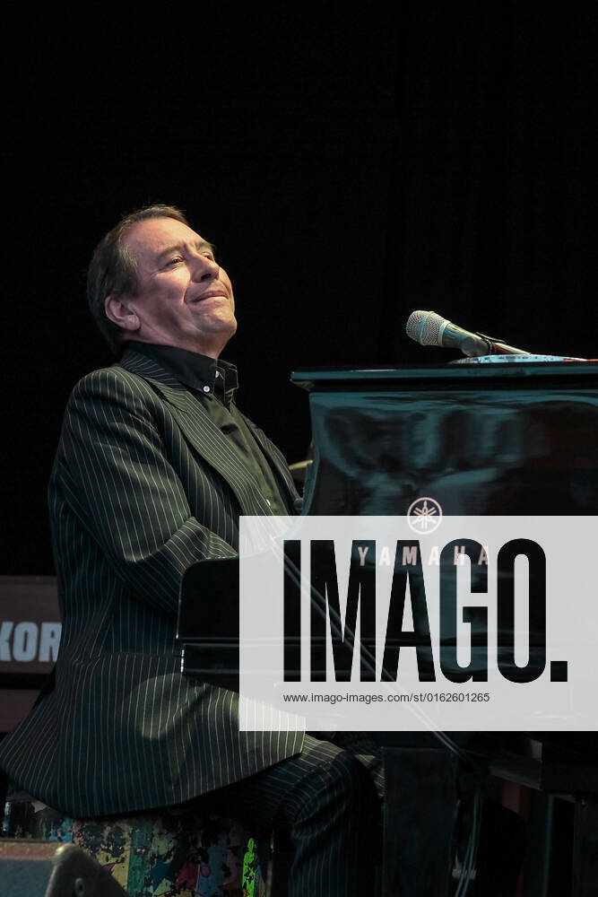Julian Michael Holland OBE aka Jools Holland, English pianist singer, songwriter, producer, composer, television presenter and former member of the band Squeeze, performing live on stage at Cornbury Festival. Great Tew United Kingdom - ZUMAs197 20220710_zaa_s197_321