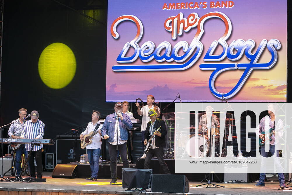 The Beach Boys Sixty Years of the Sound of Summer with the last remaining founding member Mike Love born 15 March 1941 in Los Angeles, California as Michael Edward Love live during an open air performance at the Freilichtbühne Junge Garde Dresden