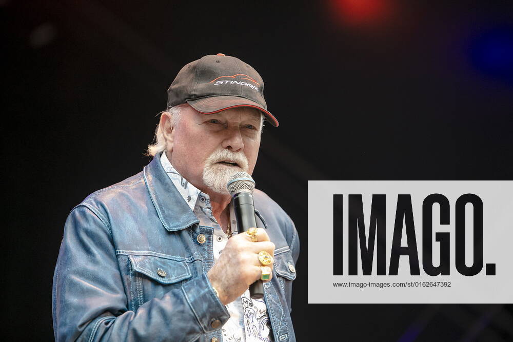 The Beach Boys Sixty Years of the Sound of Summer with the last remaining founding member Mike Love lead vocals, born March 15, 1941 in Los Angeles, California as Michael Edward Love live during an open air performance at the Freilichtbühne Junge Garde Dresden