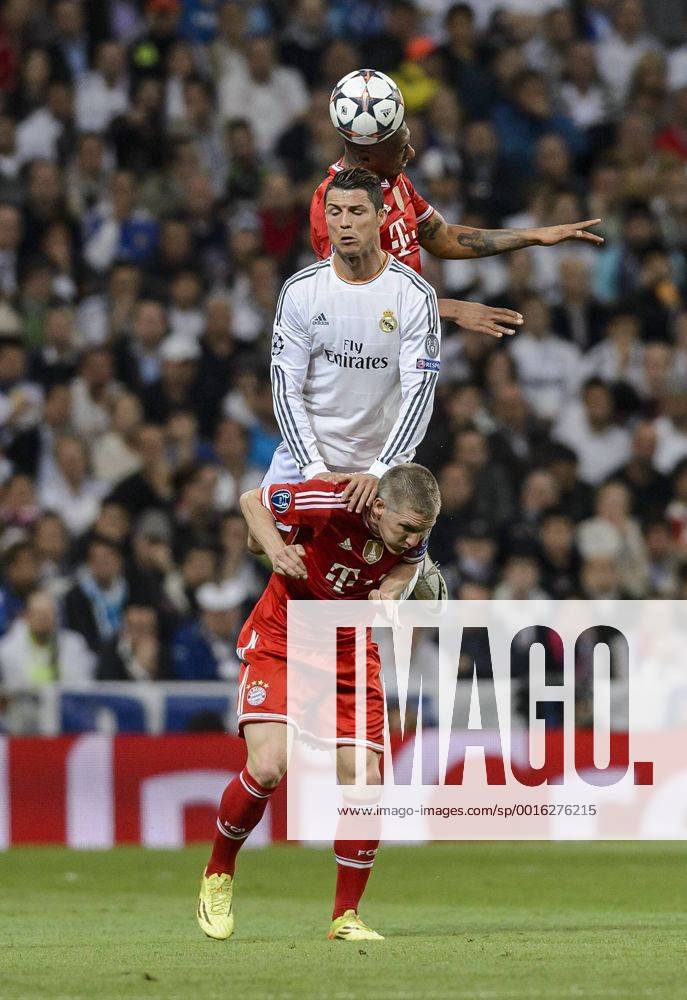 First leg of 1 2 Champions League match between Real Madrid and FC Bayern Munich. In this picture, Jerome Boateng, Cristiano Ronaldo and Bastian Schweinsteiger. GxSOUTOx