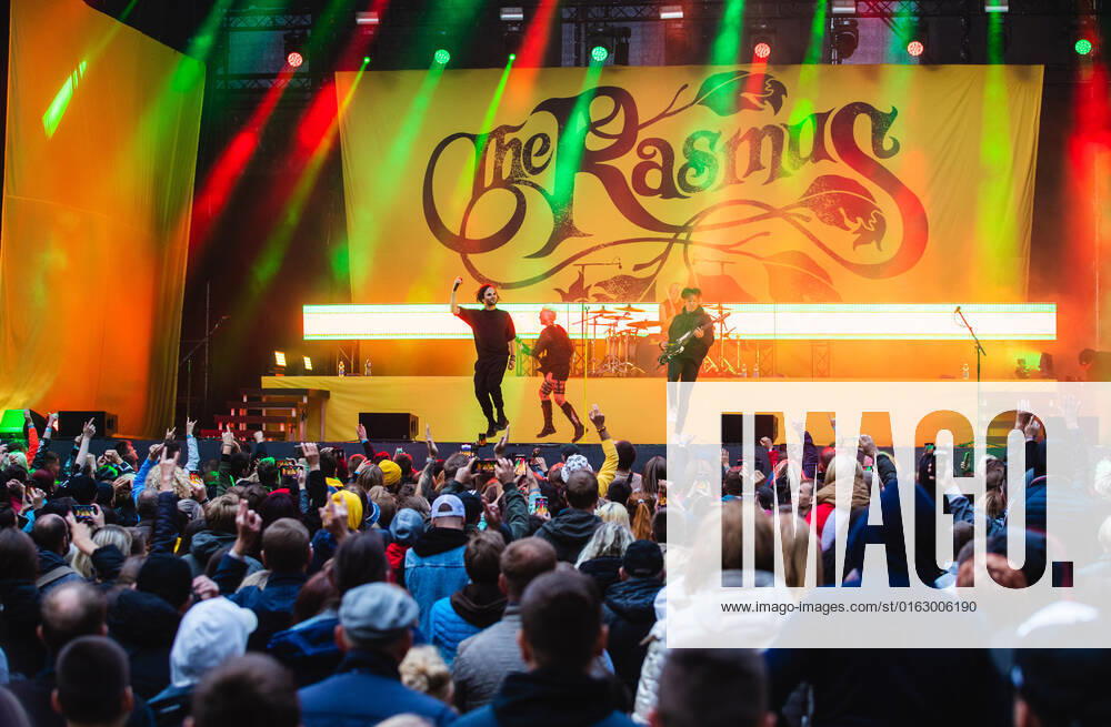 Tallinn. Finnish rock band Rasmus performing in the Pirita Convent Ruins. The history of the ruins rising above the banks of the Pirita River date back to 1407, when the largest nunnery in Old Livonia was founded here. The convent that got its name from St. Birgitta survived in its original form until 1577, when the forces of Ivan the Terrible destroyed it. The massive façade, walls, cellars and graveyard have survived until the present. Photo: Raul Mee Postimees Tallinn Harjumaa Estonia 1RM17JUL2022A-70
