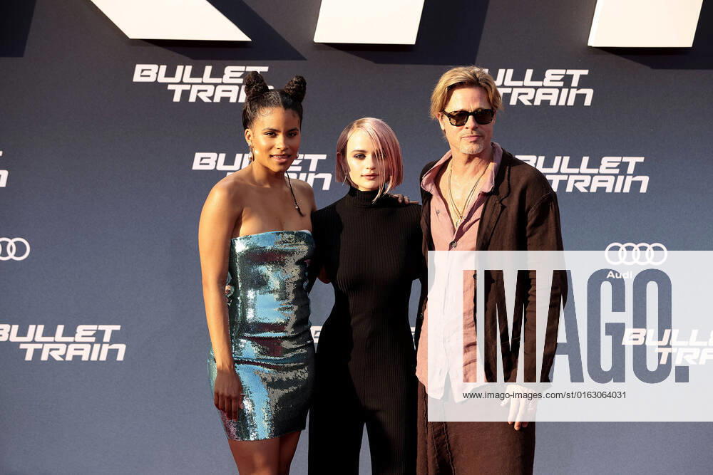 Zazie Beetz, Joey King and Brad Pitt at the Bullet Train movie premiere on 19 07 2022 in Berlin Bullet Train movie premiere in Berlin