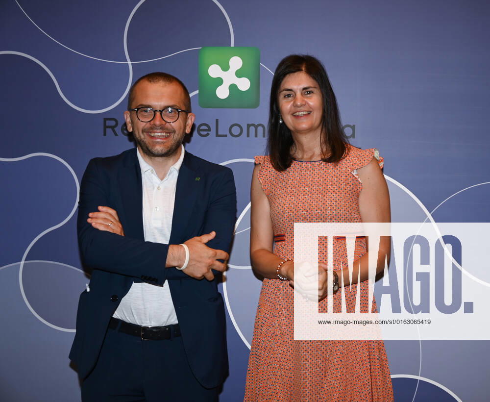 Milan, Italy Wine Media Conference world review dedicated to the communication of wine in Lombardy attended by Attilio Fontana President of the Lombardy Region, Councilor Rolfi of the Lombardy Region together with the president of Ascovilo Giovanna Prandini and the journalist and author Laura Donadoni, in video link from the United States Allan Wright president of the Wine Media Conference. The event will take place in Desenzano del Garda from 27 September to 3 October 2022 In the picture: Giovanna Prandini president Ascovilo