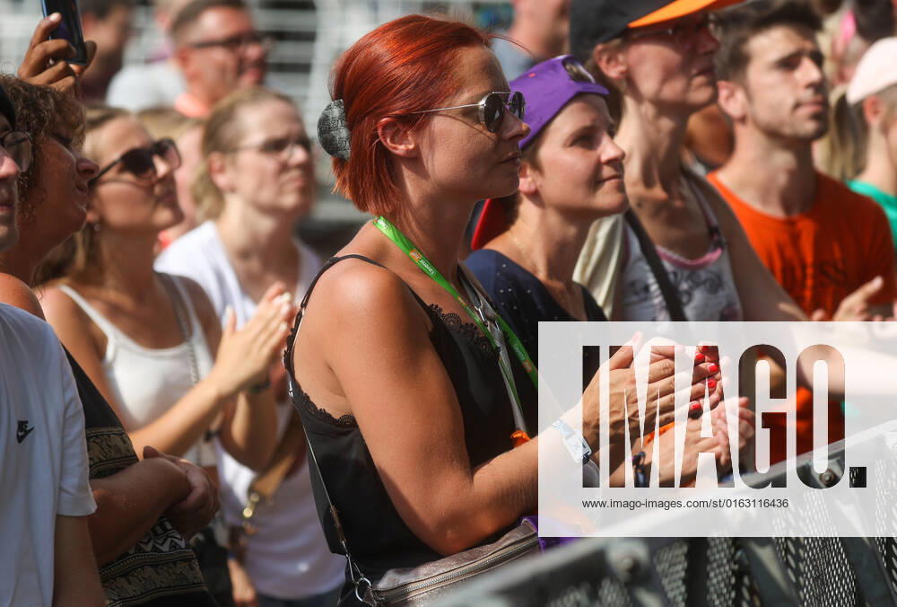 Illustration picture shows festival goers during the first day of the Francofolies de Spa festival in Spa, Wednesday 20 July 2022. This year s edition of the festival is taking place from 20 to 23 July. VIRGINIExLEFOUR 37666116