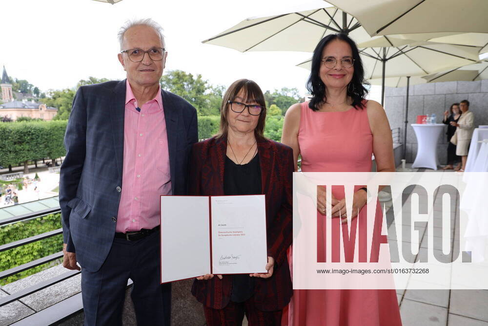 Award Ö State Prize for European Literature Salzburg, Mozarteum, 27 07 2022 Anton THUSWALDNER, Ali SMITH, Andrea MAYER