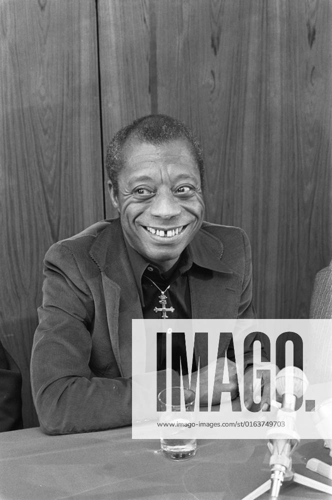 Anefo photo collection. Writer James Baldwin presents new book at the press conference in AmericainHotel in Amsterdam; James Baldwin. November 14, 1974. Amsterdam, Noord-Holland