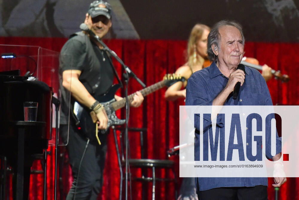 The Spanish singer-songwriter and poet Joan Manuel Serrat (78), performs at Jardines de Terramar in Sitges, before 2100 people with a Sold Out at the box office in one of the concerts that is part of his tour of farewell, The vice of singing, 1965-2022 Sitges Spain - ZUMAs197 20220729_zaa_s197_187
