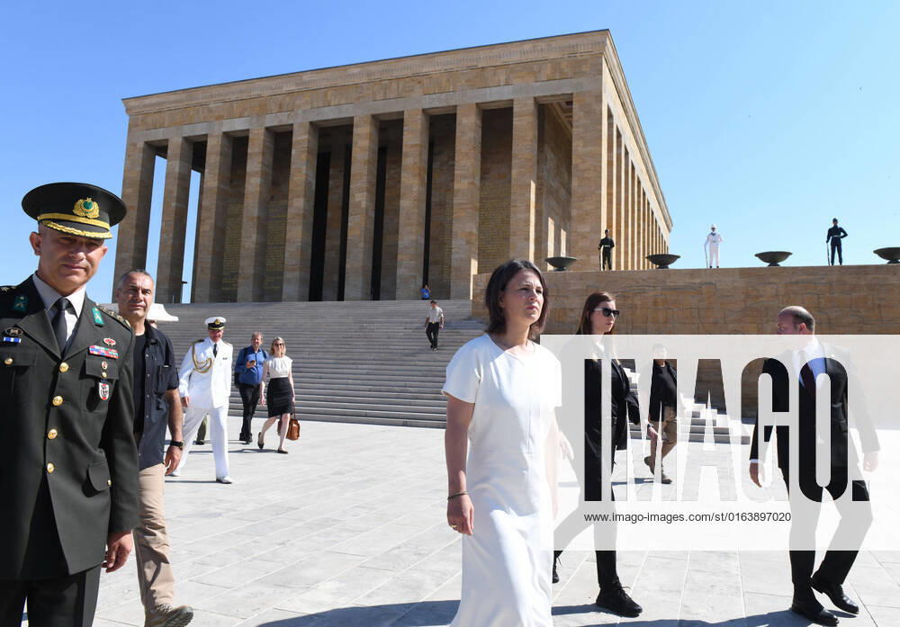 KW 30 German Foreign Minister Annalena Baerbock visits the mausoleum of modern Turkey s founder Mustafa Kemal Ataturk, in Ankara, Turkey, Saturday, July 30, 2022. (