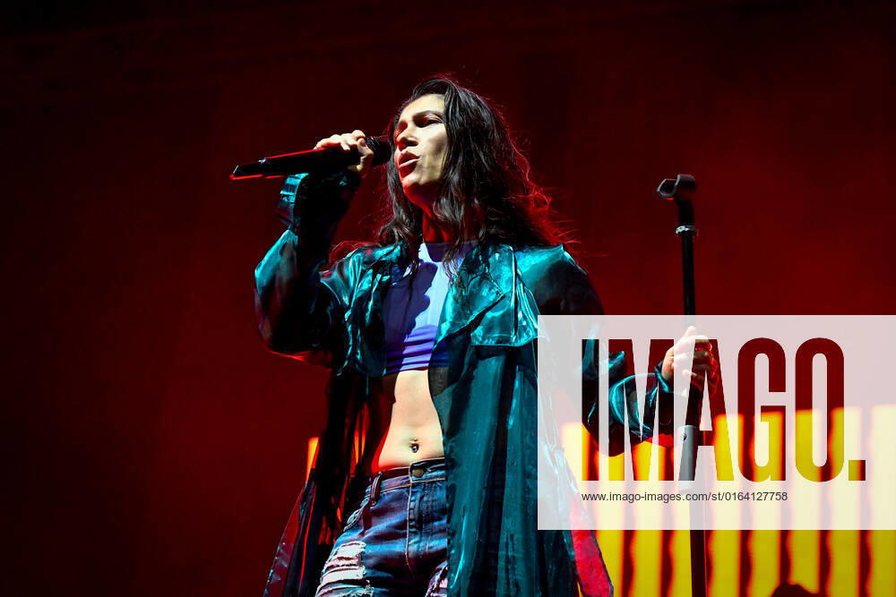 Elisa performing and singing on stage during Elisa - Back To The Future Live Tour 2022, Italian singer Music Concert in Treviso, Italy, August 02 2022