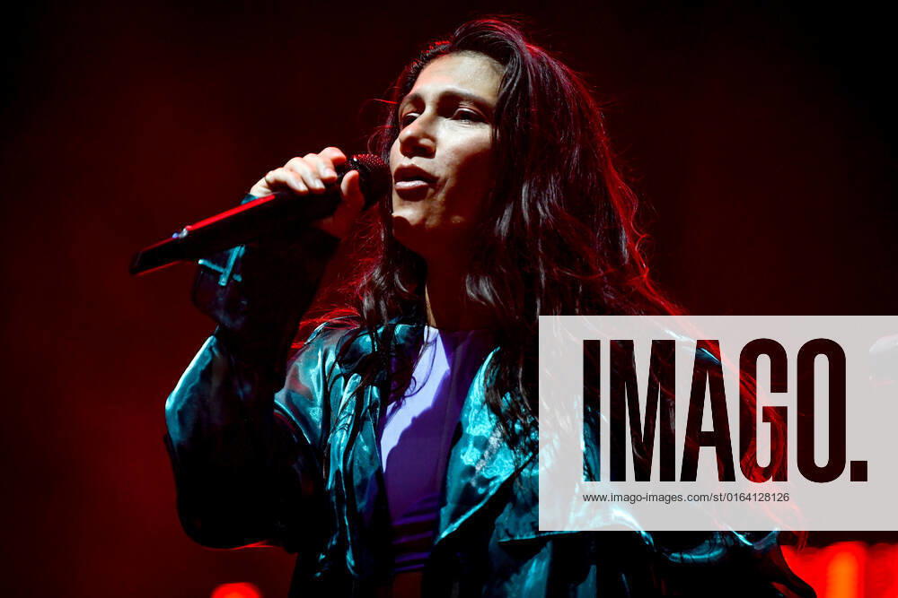 Elisa performing and singing on stage during Elisa - Back To The Future Live Tour 2022, Italian singer Music Concert in Treviso, Italy, August 02 2022