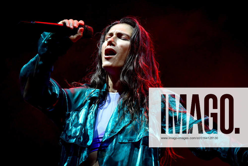 Elisa performing and singing on stage during Elisa - Back To The Future Live Tour 2022, Italian singer Music Concert in Treviso, Italy, August 02 2022